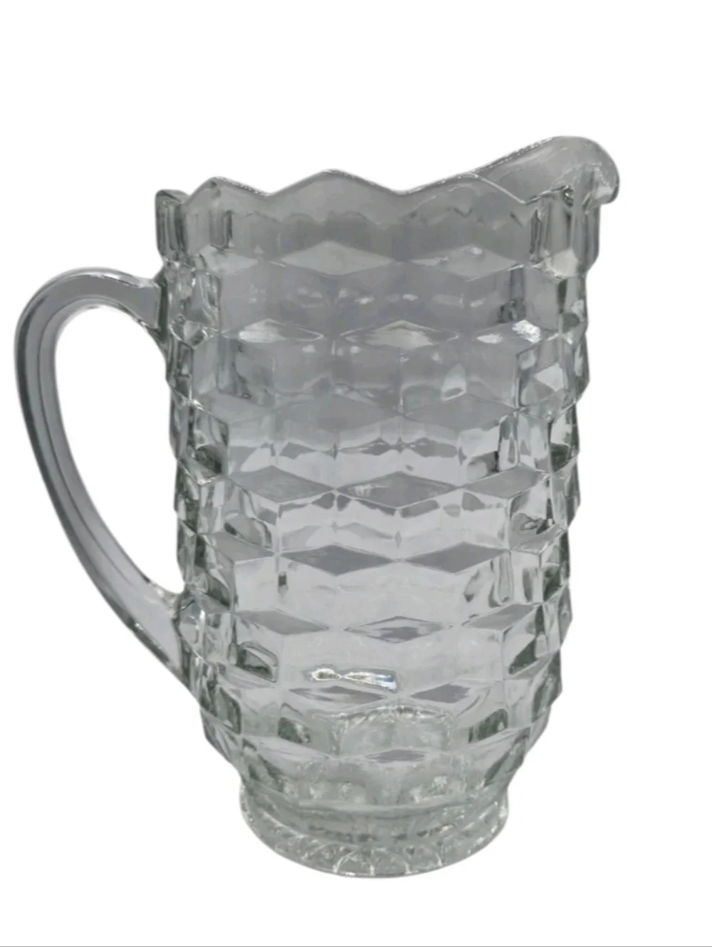 FOSTORIA AMERICAN CUBIST WHITEHALL COLONY GLASS 8.5